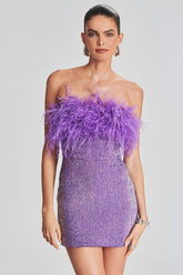 Torin Pailletten-Federkleid